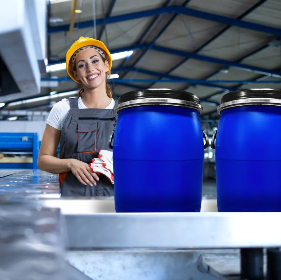 Bote Lechero De Plástico Tapa y Aro Cierre Hérmetico 60 Litros