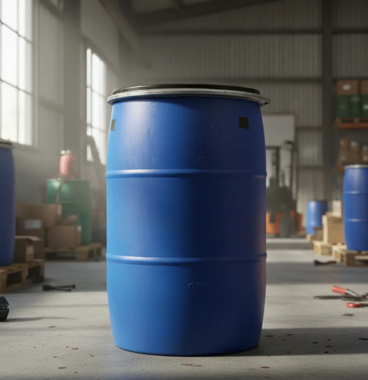 Bote Tambo De Plástico Con Tapa 200lt (Reacondicionado)