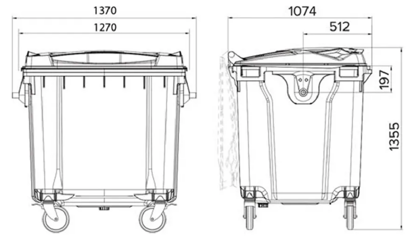 Contenedor de 1100 Litros