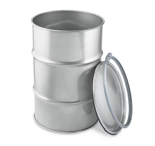 Tambo de Acero Inoxidable 200 Litros Con Tapa